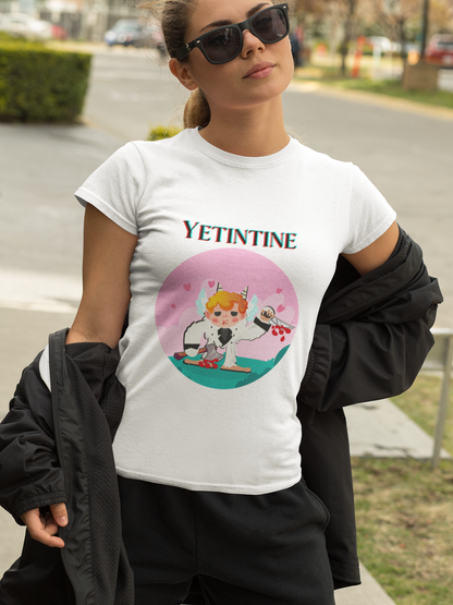 Funny YETINTINE Unisex Jersey Tee for Valentine's Day