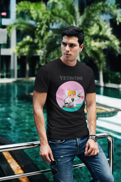 Funny YETINTINE Unisex Jersey Tee for Valentine's Day