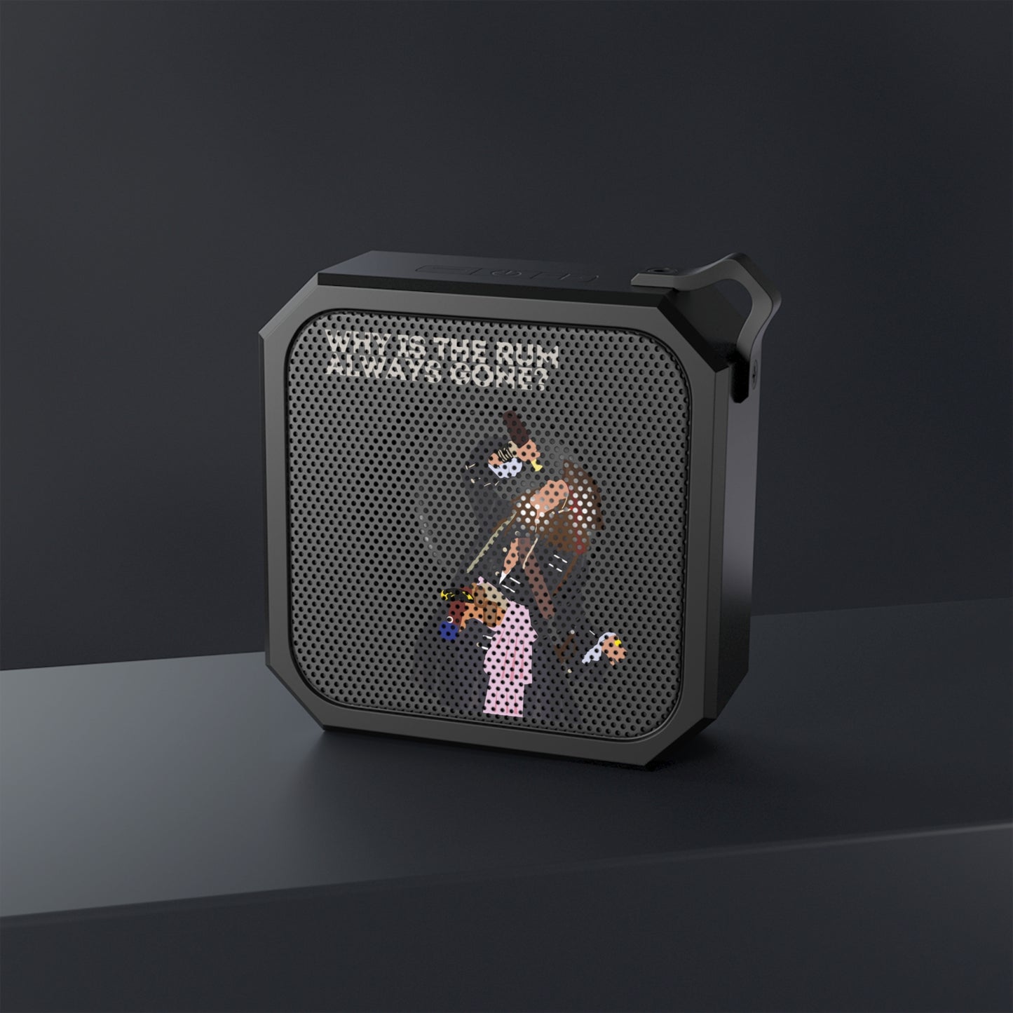 Captain Jack Sparrow 'Why Is the Rum Always Gone' Black Outdoor Bluetooth Speaker